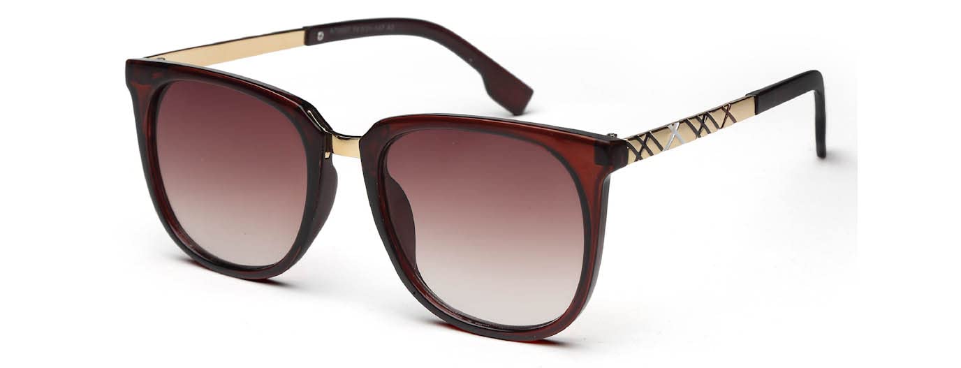 Stylish Gradient Sunglasses for Women Round UV Protection - Polycarbonate Lenses - Scratch Resistant Coating Medium, Dark Brown-image-13