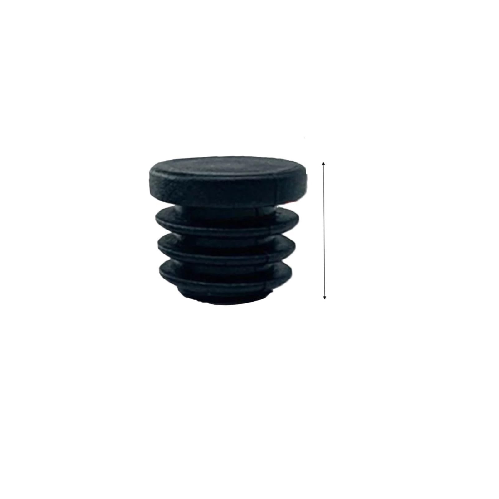 Dasjkdi Black 16Mm Pipe End Blanking Caps Bung Tube Insert Plug Round Plastic Cap Diameter For Plumbing Systems