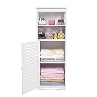 UTOKON Bathroom Waterproof Cabinet,White Floor Standing Storage Cabinet Home StorageFurniture Shelf,Suitable for Toilet Bedroom Kitchen Living Room,80x28x24cm
