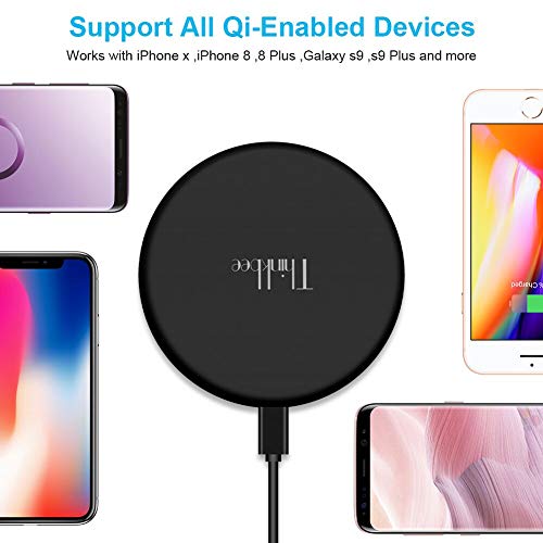 Thinkbee Wireless Charger Pad, Base di Ricarica