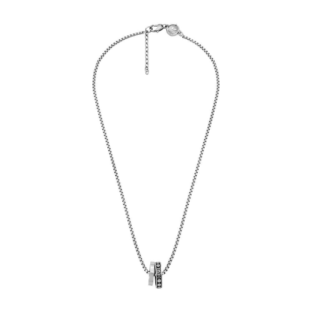 Amazon | Diesel メンズ ステンレススチール チェーンネックレス, one