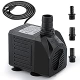 FREESEA Aquarium Submersible Fountain Pump: 30W 550GPH Adjustable Quiet Water Pumps with 7.2ft High Lift for Small Pond | Waterfall | Outdoor | Statuary | Hydroponic (550GPH)