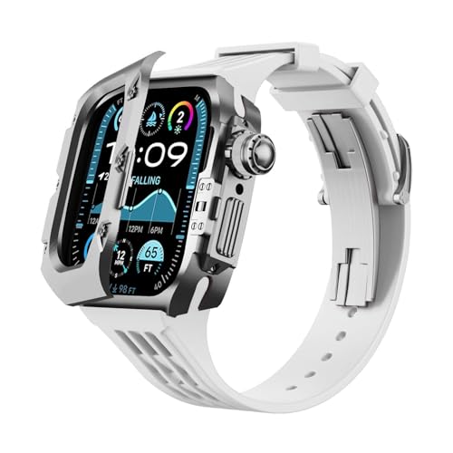 Kit modification Apple Watch Ultra 49mm bracelet fluororubber agate