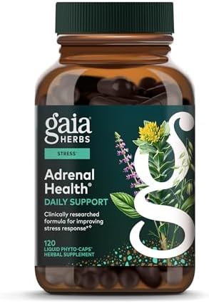 Gaia Herbs Adrenal Health Daily Support - Herbal Supplement with ...
