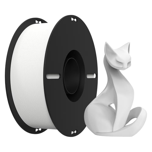 Image of Creality PLA 3D Printer Filament PLA Filament 1.75mm, Neatly Wound 3D Printing Filament 1.75mm, Dimensional Accuracy + /- 0.02 mm, Fit Most FDM 3D Printers, 1kg Spool (2.2lbs), White