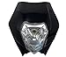 Price comparison product image Alchemy Parts Motorcycle Headlight Headlamp for Motocross Enduro Streetfighter Ideal for Off Road to Road Conversion or Refurbishment Project (Black)