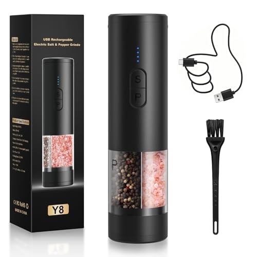 Electric Salt and Pepper Grinder Set Shakers 2 IN...