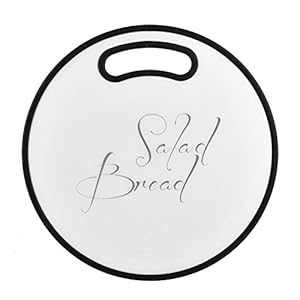 met een ophanggat Witte plastic snijplank, Premium PP-materiaal Elegante ronde vorm Diameter 30 cm Plastic snijplank…