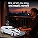 WSTER WS-592 Supercar Design Bluetooth Replica Speaker – Portable Car Model Wireless Speaker with TWS Stereo, FM Radio, LED Party Lights, USB/TF Playback, Hands-Free Calling, Microphone(White)