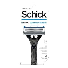 Schick Hydro 5 Disposable Razor for Men with Hydrating Gel Reservoir, 3 Count Pack of 1