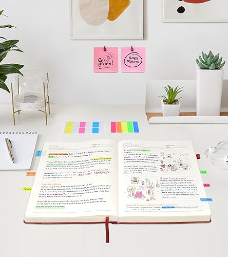 Image of Lined Journal Notebook, 365 Pages B5 Large Journals for Writing College Ruled Notebook, Hardcover Leather Journal for Women Men, Daily Notebook for Work, Note Taking, 100Gsm Paper ( 7.6'' X 10'' Wine)