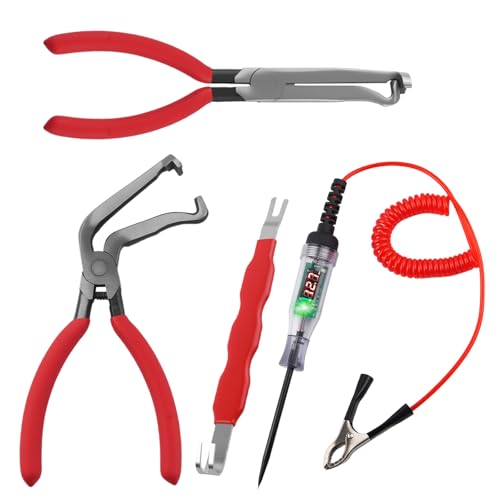 Purthog Automotive Electrical Terminal Connector Separator Removal Tool Set,Straight/60°/Double Head Electrical Connector Removal Tool with Test Light,Electricals Terminal Removals Tools Pliers