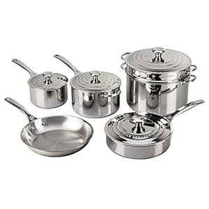 Le Creuset Tri-Ply Stainless Steel 10 pc. Cookware Set