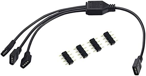 Rgb Fan Splitter Cable Uxcell ARGB Splitter Cable - 1 To 2 Female 3-Pin Connector For 5050 LED - View #10