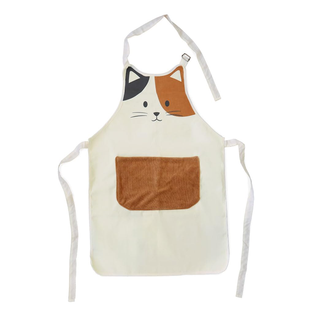 Tablier Kitty Calico Balvi en polyester avec poche avant pratique pour adulte