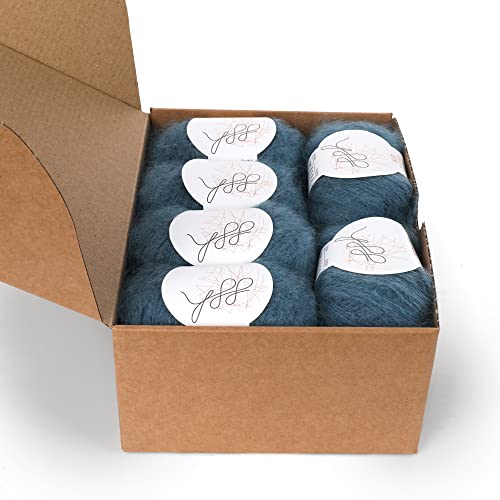 ggh Kid Box - 6 balls of Kid Mohair Knitting Wool - Colour 134 - Ocean - Image 4