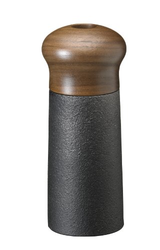 Skeppshult Cast Iron and Walnut Salt Dispenser, 4.7 Inch