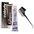 It&ly Colorly Optimus formerly Colorly 2020 Italy Permanent Hair Color Dye Haircolor w/Sleek 3-in-1 Brush Comb Itely Italian Beauty, 100% Grey Coverage 1N Black