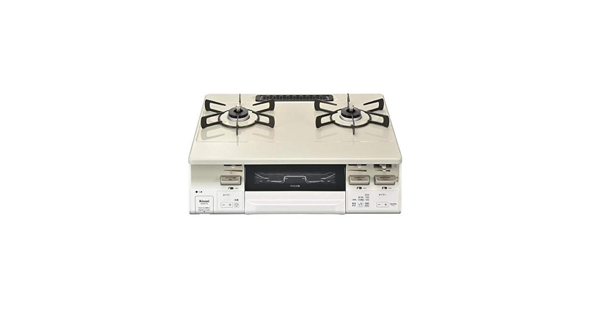 (売約済み)美品【2021年製】Rinnai KG66VTWR 都市ガス用　ガスコンロ　ラクシエファイン 2 口 水無し両面焼き 右強火 クリームベージュ Amazon.co.jp: KG66VTWR LP [ラクシエファイン グリル付ガス