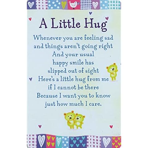 Heartwarmers A Little Hug Keepsake Card & Envelope 3.5" x 2" Code K133E Cover