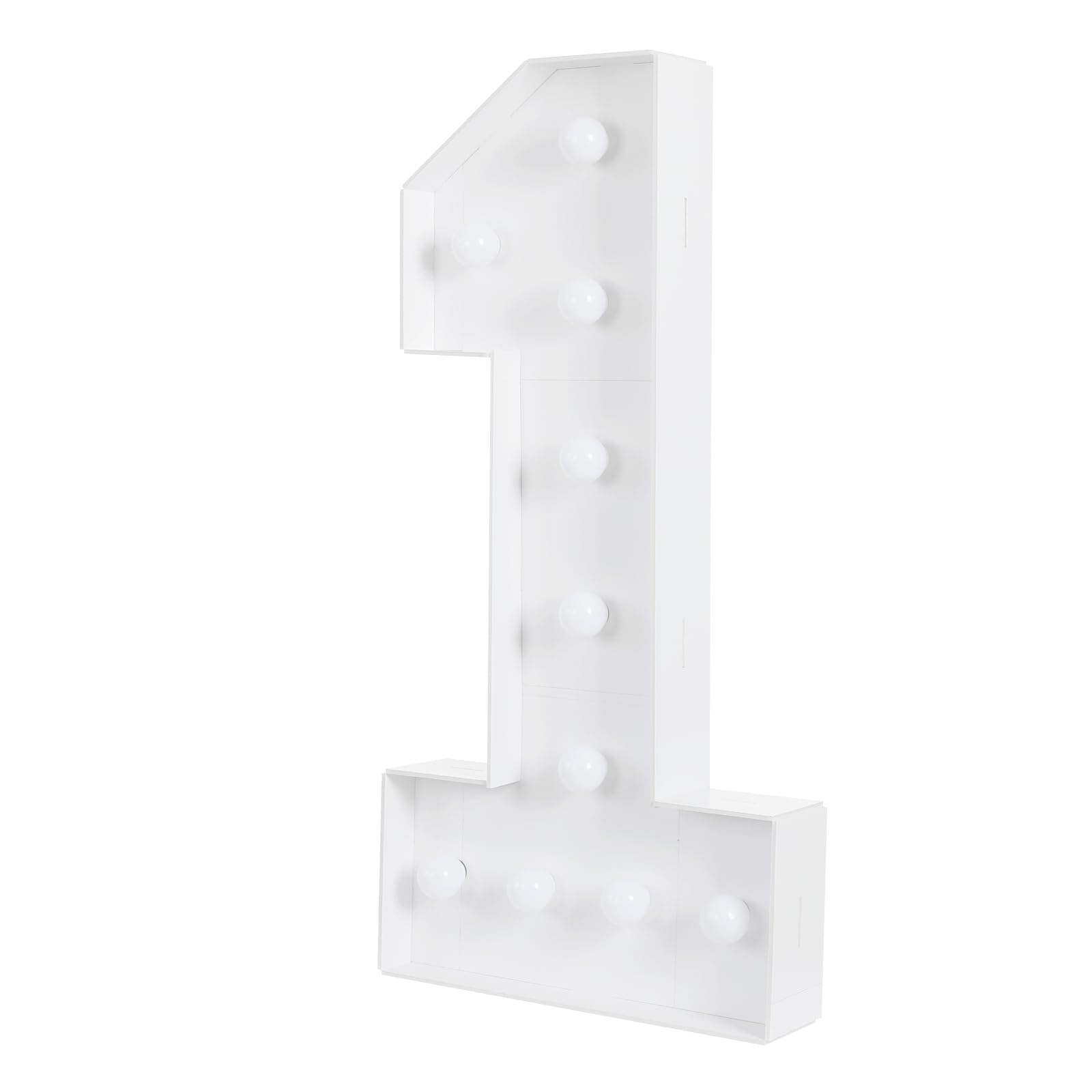 LED Zahlen Lampe Nummer Beleuchtete Ziffern 0 1 2 3 4 5 6 7 8 9 - Warmweiße Lichter, 10 LEDs, Hochzeitsdekoration für Geburtstag, Party, Hochzeit, Urlaub, Haus & Bar, groß, 100cm (1)