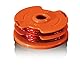 WORX WA0007 Rasentrimmer Faden für den WORX Rasentrimmer WG118E & WG119E – Strapazierfähige Ersatzfaden Spule mit 2x5m Länge & 1,65mm Ø Durchmesser, Orange