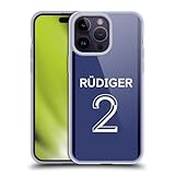 Head Case Designs Officially Licensed Chelsea FC Antonio Rüdiger 2020/21 Players Home Kit Group 1 Gel Case [Military Grade] Compatible with Apple iPhone 14 Pro Max and Compatible with MagSafe