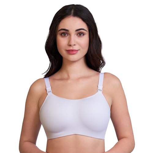 Image of TRYLO Riza Advancefit Women's Soft Padded Non-Wired Super Stretch Lycra Fabric High Round Neck Adjustable Broad Straps Everyday Wear Bra