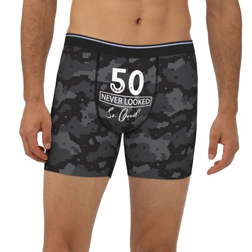 50 Year Old Never Looked So Good Men's Underwear Ultra Soft Stretch Boxer Briefs,2