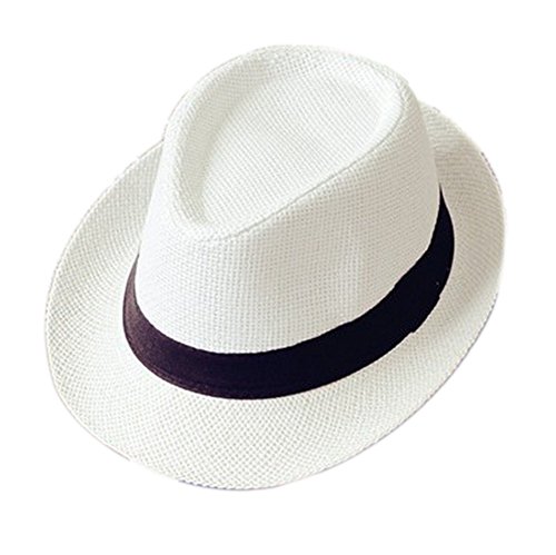 Mackur Enfants Bébé Panama Chapeau de Paille Chapeau de Soleil été Garçon ou Fille Anti-Soleil Plage Chapeau Chapeau pour Été Plage Loisirs Voyage Chapeau Cover