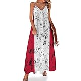 Qupufaby Women’s Austria Flag Casual Maxi Dress Summer Loose Sleeveless Long Beach Vacation Travel Dress, M