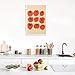 Abstract Tomato Canvas Wall Art Print - Minimalist Kitchen & Dining Room Wall Decor - Modern Fruit Poster For Farmhouse, Restaurant, Apartment Aesthetic 12x16in Unframed