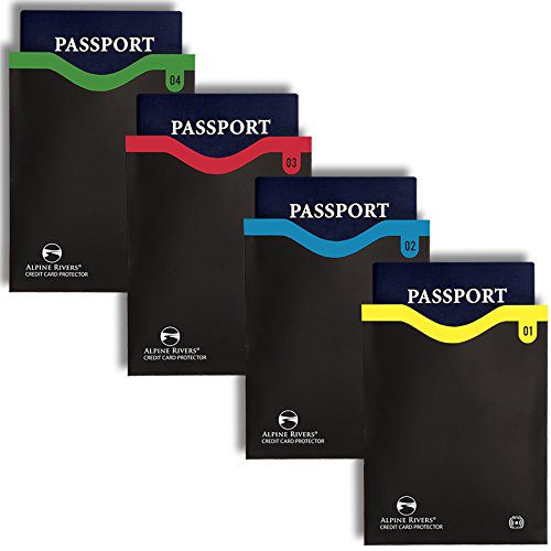18 Rfid Blocking Sleeves (14 Credit Card Holders & 4 Passport Protectors) Ultimate Premium Identity Theft Protection Sleeve Set For Men & Women. Smart Slim Profile Design (Color Numbered Versatile) #TOP4