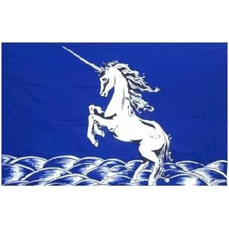 AZ FLAG - Blue Unicorn Flag - 3' x 5'