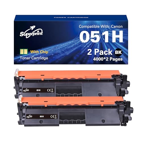 Toner 051H Canon compatible lot de 2 pour impression intensive au bureau sans interruption