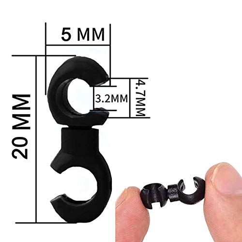 ANCLLO 20 pcs Rotating S-Hook Clips Hook Shift Cable Housing Fixing Holder Guide Cycling Bike Bicycle MTB Brake Gear Cable - Image 4