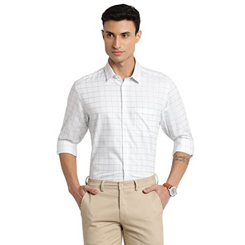 Image of Indian Terrain Men's Checkered Slim Fit Shirt