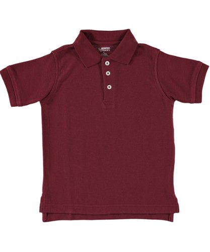 Image of French Toast S /S Pique Polo - Burgundy, 6 /7