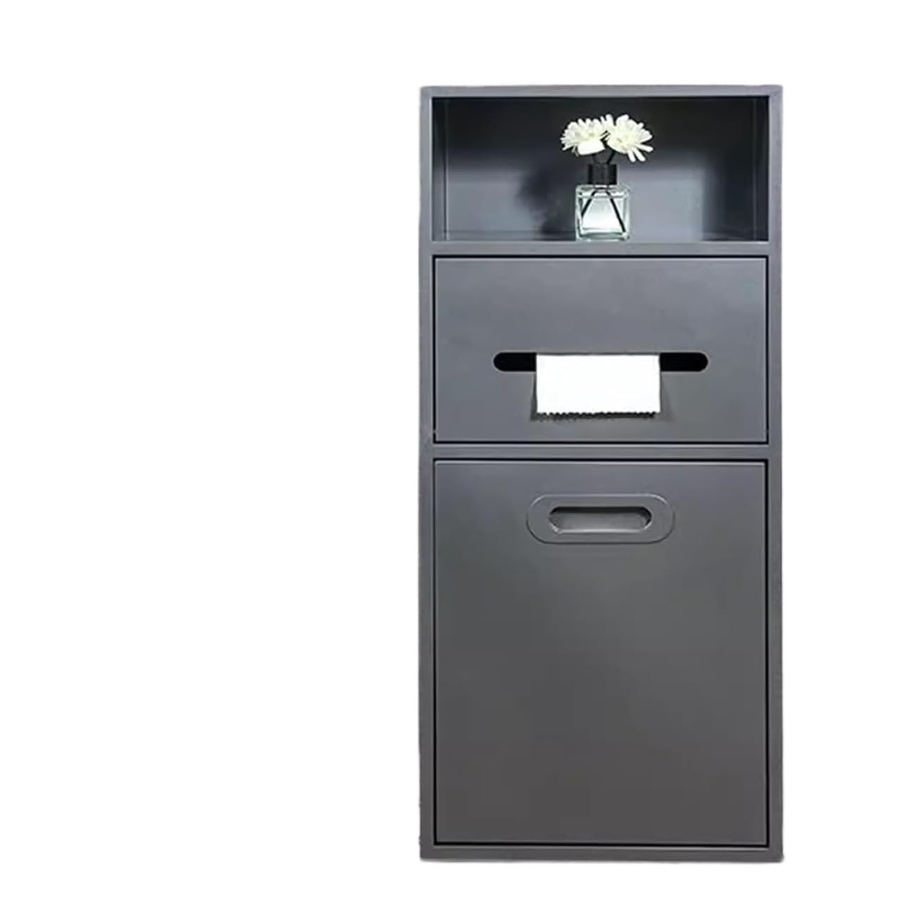 Recessed Toilet Paper Holder Niches, Stainless Steel Niche With TP Holder And Trash Can Multicolor Multiple Sizes(Grey,11.8x26x5.5in)