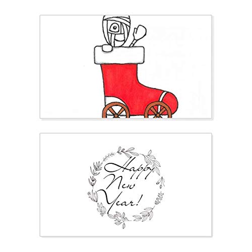 Tarjeta de felicitación de Navidad Horus: diseño de trineo para fiestas