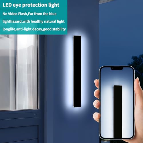 Mikeru 31.4" Outdoor Wall Sconce 6000K Cool White - IP65 Waterproof Black Exterior Light, Hardwired Wall Mounted Fixture for Porch, Patio & Entryway | Non-Dimmable Weatherproof Design by Mikeru - Image 5