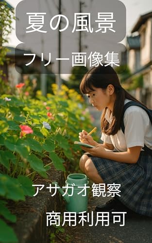 夏の風景 アサガオ観察 フリー画像集 自由に使える 商用利用可能