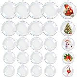 25 Pack Clear Plastic Fillable Ornaments,Transparent DIY Craft Ball Christmas Ornament for Halloween,Wedding,Party,Home Decor,5 Sizes