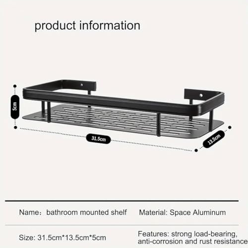 Image of Fulminare Self Adhesive Bathroom Shelf for Wall Shelf Organizer Wall Mounted Bathroom Shelves Rack Holder Stand for Bathroom Accessories Organiser Without Dril (Pawn)
