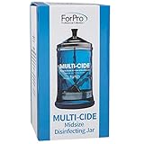 ForPro Multi-Cide Midsize Disinfecting Jar - Disinfectant Glass Jar for Manicure & Spa Implements -...