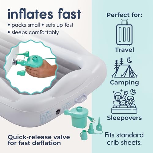 Hiccapop Inflatable Toddler Travel Bed