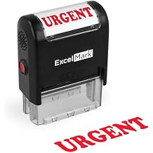 ExcelMark Urgent Self Inking Rubber Stamp - Red Ink