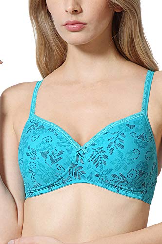 Image of Van Heusen Women's Cotton Padded Wireless Bra - Full Coverage, Anti Bacterial, Breathable Perforated Cups