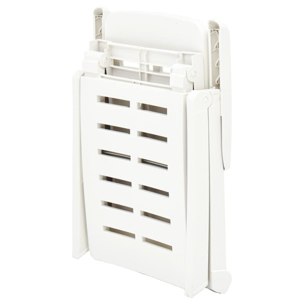 Générique Chaise Longue Pliable Plastique Blanc, Meubles, Mobilier de Jardin, Sièges de Jardin, Bains de Soleil, Blanc, (Poids 12.55KG)