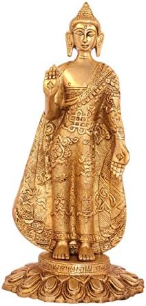 Statuestudio Brass Bronze Antique Buddha Statue 